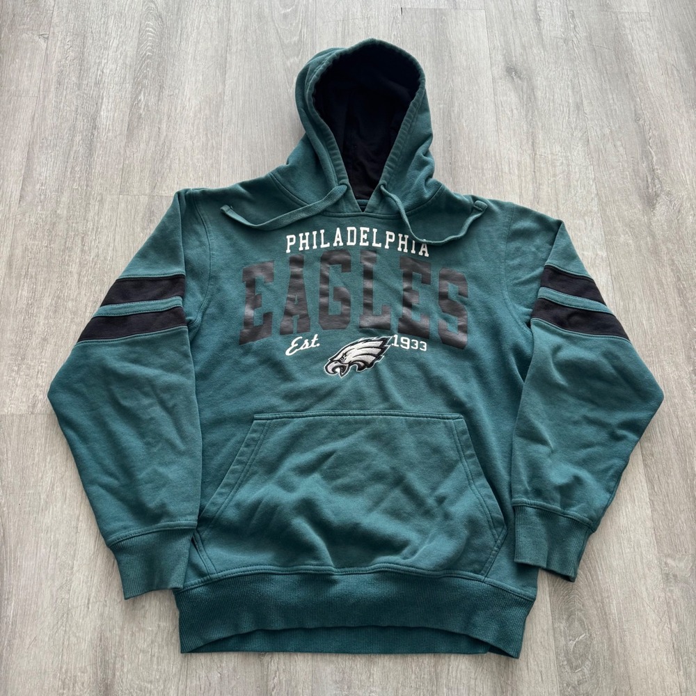 NFL Philadelphia Eagles Hoodie Midnight Green Graphic Sweatshirt Mens Small